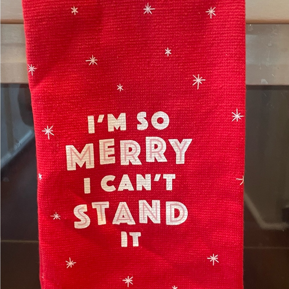 Festive Red Holiday Towel